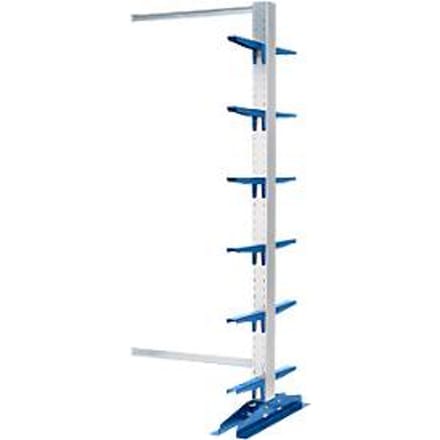 Draagarmstelling-aanbouwsectie KRM, dubbelzijdig, hoogte 2000 mm, draagarmlengte 400 mm