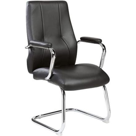 Rocada Bezoekersstoel 985V22 Zwart, Chroom R985290 1 stuk(s)