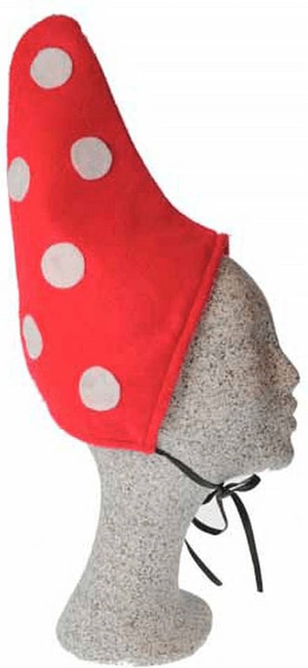 Kabouter kinder mutsen - verkleed hoeden - rood/witte stippen - sprookjes - dwergen - carnaval