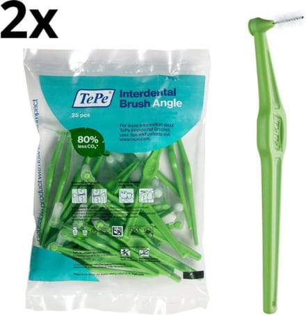 TePe Angle Groen - 2 x 25 stuks - Voordeelverpakking