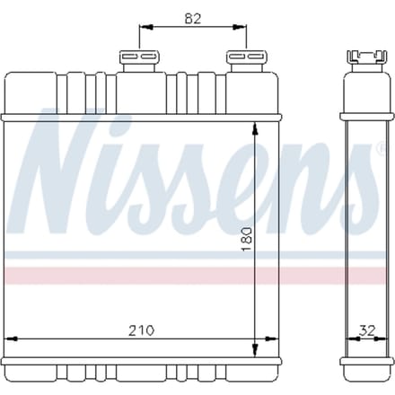 Warmtewisselaar, interieur verwarming NISSENS 72660