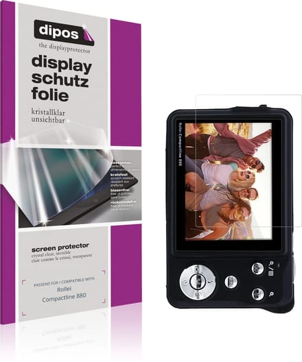 dipos – 4x Beschermfolie geschikt voor Rollei Compactline 880 | Krasbestendige & heldere Screenprotector Ultra-Thin