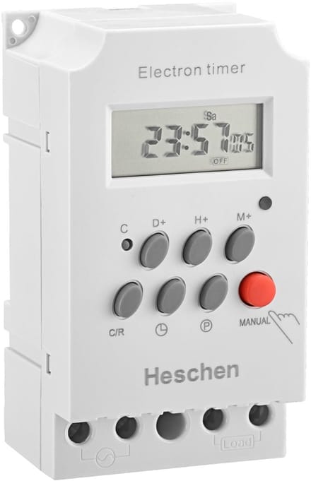 Allecto - Digitale Weektimer - Programmeerbare Timer - LCD Display - Wit - 25 A - Ideaal voor Automatisering - Geschikt voor Huishoudens - HS-KG316..