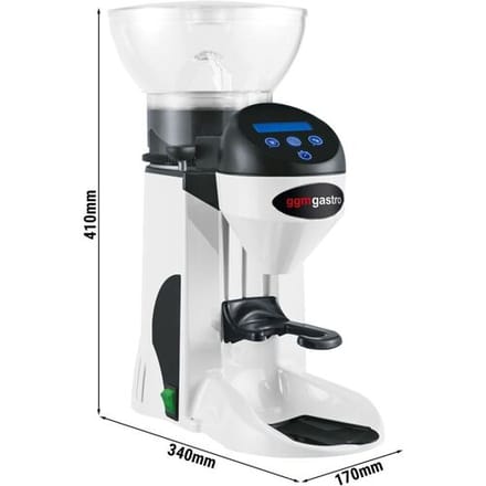 GGM Gastro Kaffeemühle - 1kg - 77dB - Mit automatischer Dosierung - Weiß Wit