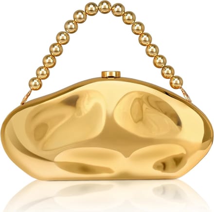 Avondtasje - Feestelijke tas - Chique uitje - Compact ontwerp - 25 cm breed - Goud