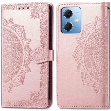 imoshion Hoesje - Geschikt voor Xiaomi Redmi Note 12 - Mandala Bookcase - Rosé Goud