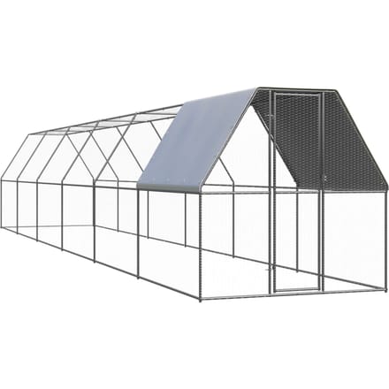vidaXL - Kippenhok - 2x12x2 - m - gegalvaniseerd - staal