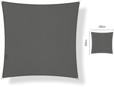 Schaduwdoek 5x5 vierkant Cool grey