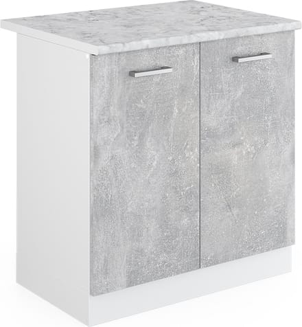 Vicco R-Line Wastafelkast – 80 cm, WB Marmer Beton