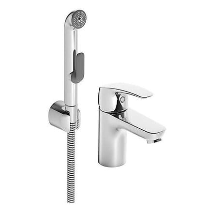 Hansapinto single hole basin mixer with functional shower 45052283