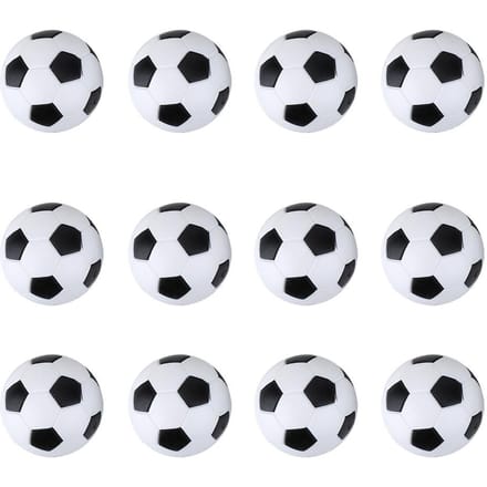 12 stuks Tafelvoetbal Spel Vervangingsset Mini 36mm Voetballen Set Accessoire white