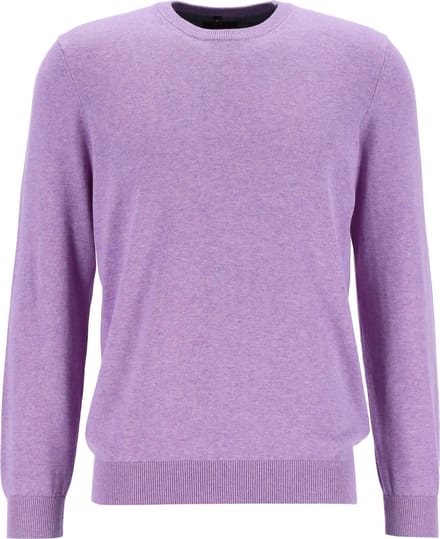 MARVELIS modern fit trui katoen - O-hals - lila