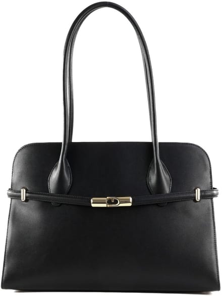 FURLA Leren schoudertas Goccia Dome Shoulder Bag Nero zwart