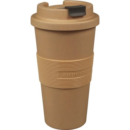ZUPERZOZIAL - C-PLA, reisbeker, koffiebeker, coffee to go beker, TIME-OUT MUG large, toffee brown, b