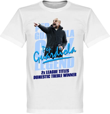 Pep Guardiola Legend T-Shirt - Wit - M