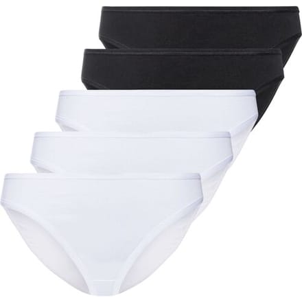 ESMARA 5 dames slips (Zwart/wit, XL (48/50))