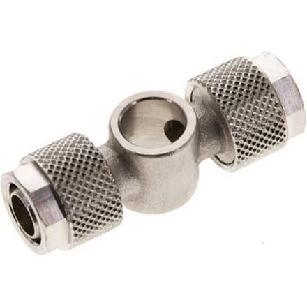 10x8 & G1/8'' Vernikkeld Messing Banjo T-Opsteekkoppeling