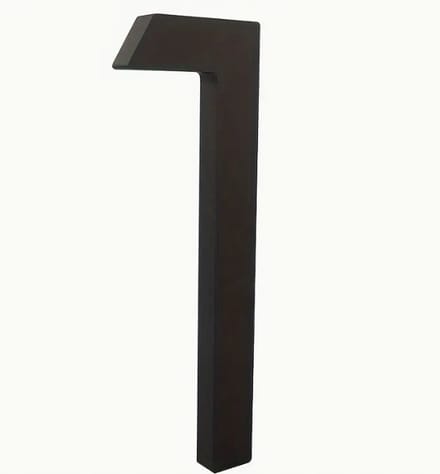 Huisnummer 1 zwart - groot 15cm - huisnummer mat zwart