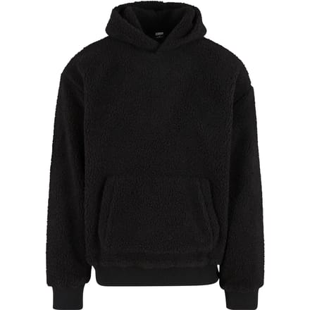Urban Classics - Oversized Teddy Hoodie/trui - S - Zwart