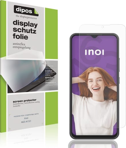 dipos – 4x Matte Beschermfolie geschikt voor Inoi A63 A151 | Krasbestendige & antireflecterende Screenprotector Ultra-Thin