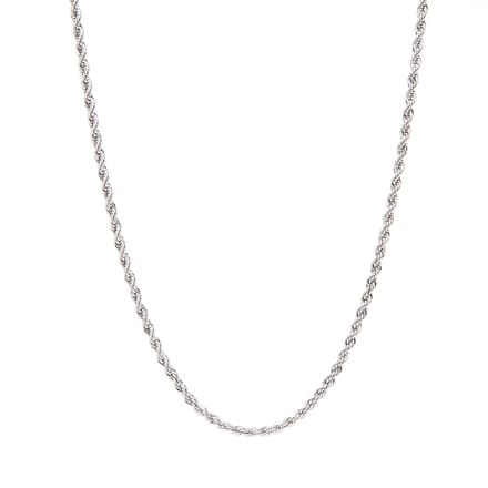 Marenca Zilveren Touw Schakel Heren Ketting (60cm)