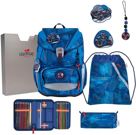 DerDieDas ErgoFlex Light - Schoolrugzak Set 5tlg. 800g (Turbo Speed)