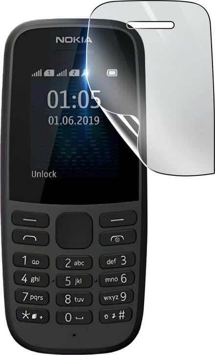 3mk, Geschikt voor Nokia 105, Schokbestendige Hydrogel Screenprotector, Transparant