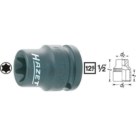 Hazet 900S-E10 900S-E10 Kracht-dopsleutelinzet 1/2 (12,5 mm)
