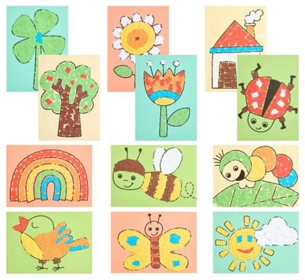 Haba knutselset lenteafbeeldingen - creatieve lijmset voor kinderen.
