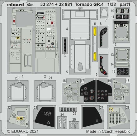 Eduard Modelbouwdecoratie - 32981 Tornado GR.4 interior for Photo-etch