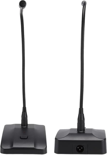 Bedrade Microfoon - Zwanenhals Microfoon - Conferenties en Uitzendingen - Hartvormige Directiviteit - 5 meter kabel - Zwart