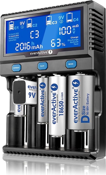 Everactive Uc 4200 Oplader Voor Cilindrische Li-Ion Nimh-Accu's