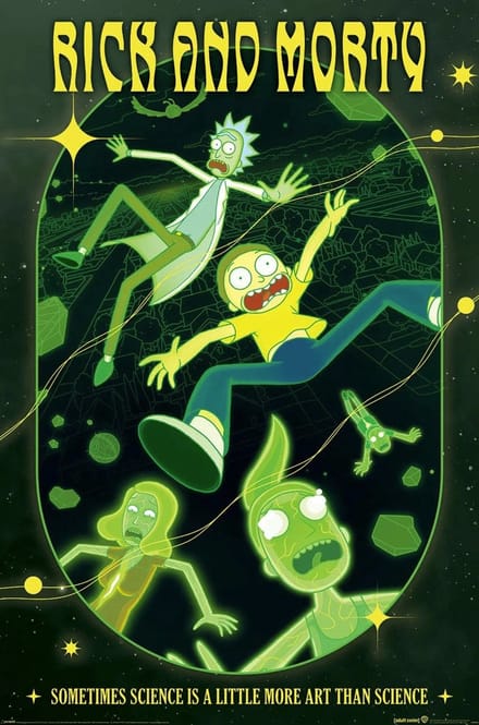 Poster Rick and Morty - Rave Rickrival 61x91,5cm