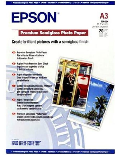 Epson Premium Semigloss Fotopapier - 20 stuks