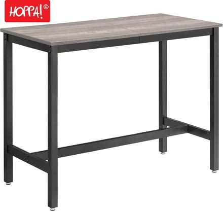 Hoppa! Vintage Metalen Bartafel | Greige | Metaal | 120 x 60 x 90 cm (L x B x H)