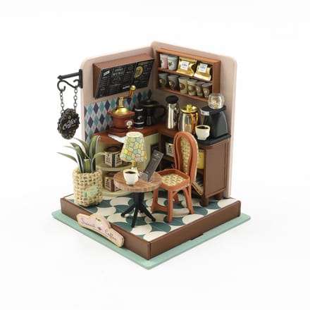 Transit Coffee - 3D Puzzel met Handleiding - DIY - Miniatuur Modelbouw Hout Kinderen en Volwassenen - Houten bouwpakket - Assemblr