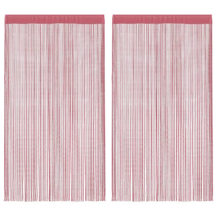 vidaXL - Koordgordijnen - 2 - st - 140x250 - cm - roze