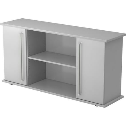 KAPA SB | Dressoir | met deuren - Grijs Chrome metaal handgreep