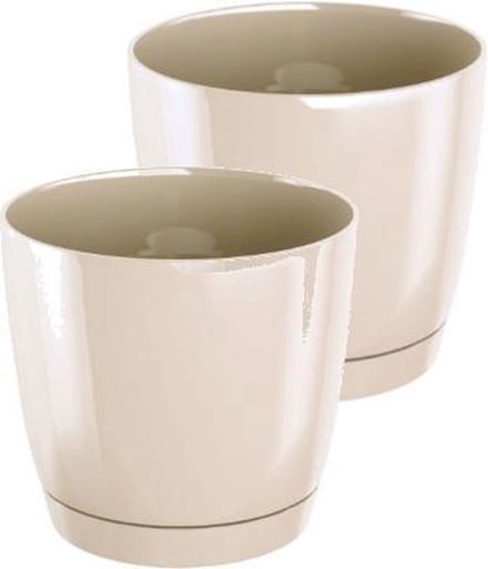 Bloempot Rond Duop 24cm CREME Prosperplast