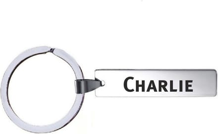 Sleutelhanger Met Naam - Charlie - RVS