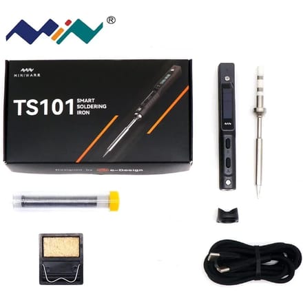 MINIWARE Originele TS101 65W Mini Digitale Elektrische Soldeerbout LCD Programmeerbare Display Verstelbare Temperatuur Digitale Soldeerstation B2 Tips