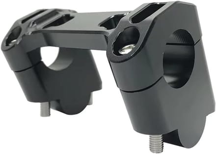Stuurverhoger Motor - Verstelbare Klemmen - Comfortabel Rijden - CNC Aluminium Constructie - Zilver