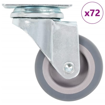 vidaXL - 72 - st - Zwenkwielen - 50 - mm