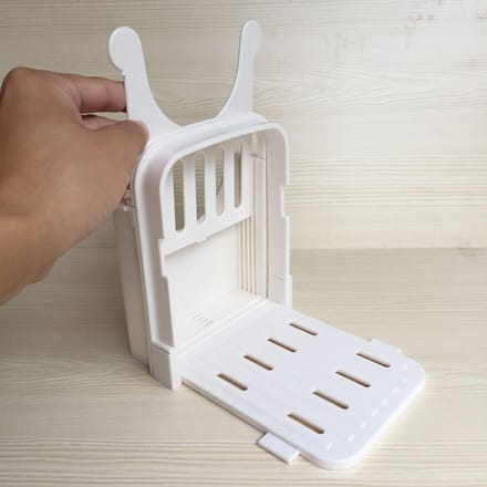 Brood Snijgereedschap ABS Plastic Brood Snijder Verstelbare Dikte Toast Handmatig Snijden gray