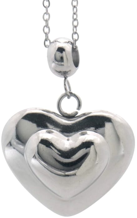 Dames Ketting - RVS - Hartbedel - Elegant en Modern - 40-45cm – valentijn – cadeau
