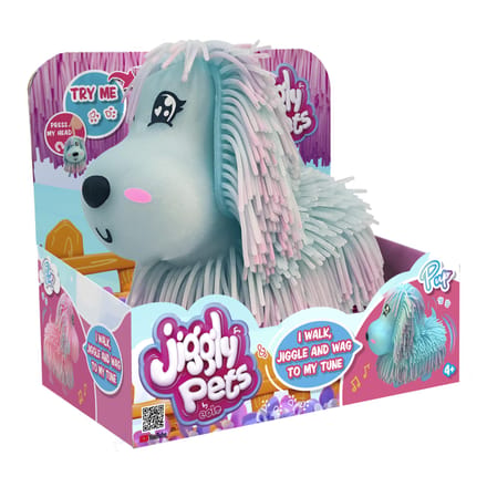 Jiggly Pets Pup blauw - Interactieve Puppy - met muziek