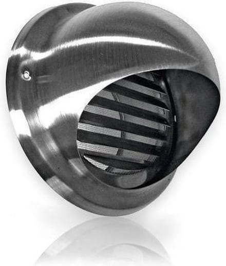 Bolrooster met schoepen Ø125 mm - RVS - AIRACE