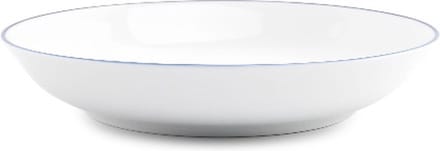 BonBistro Diep bord 21xH4cm coupe blue rim Basic White (Set van 6)