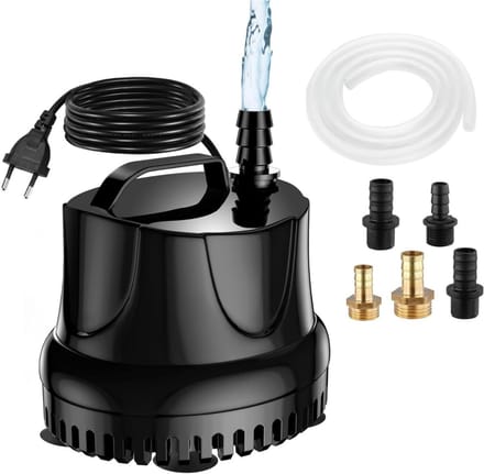 RVV® Dompelpomp Zwembad - Dompelpomp - Dompelwaterpomp - 1500L - 25Watt - zwart
