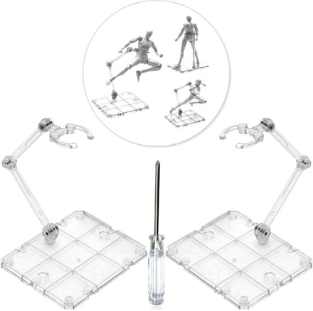 Doorzichtige Standaard voor Actiefiguren en Verzamelobjecten (2 Stuks)